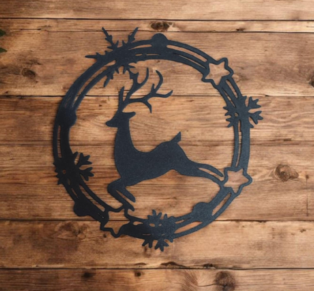 Adorno para pared - Ciervo navideño-2