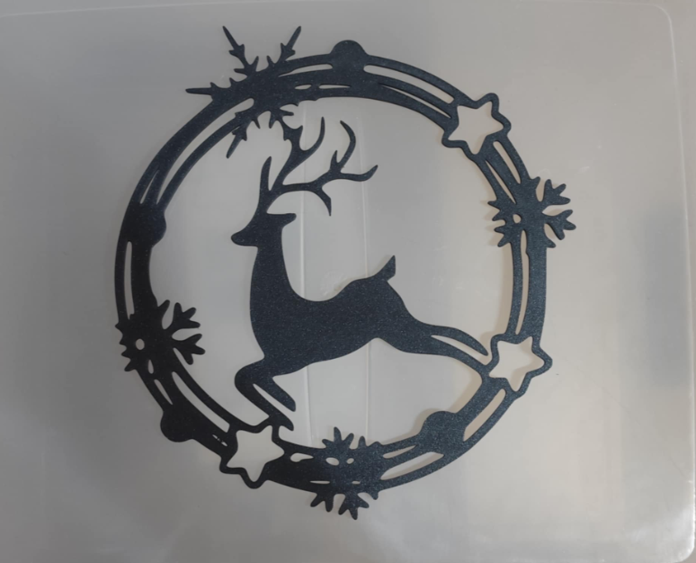 Adorno para pared - Ciervo navideño-3