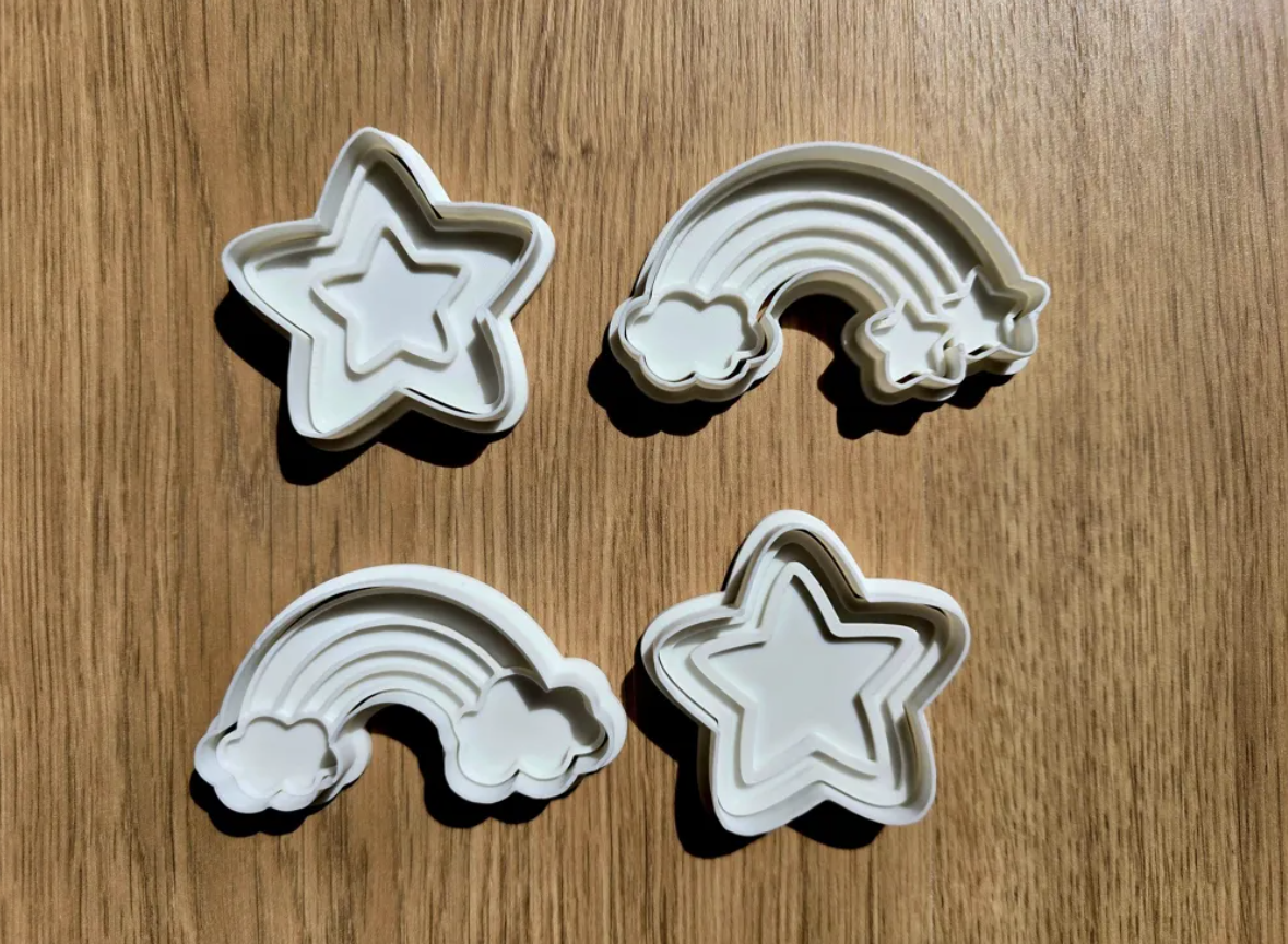 Cortador de galletas -Arcoíris y Estrella (pack 4 un)-2