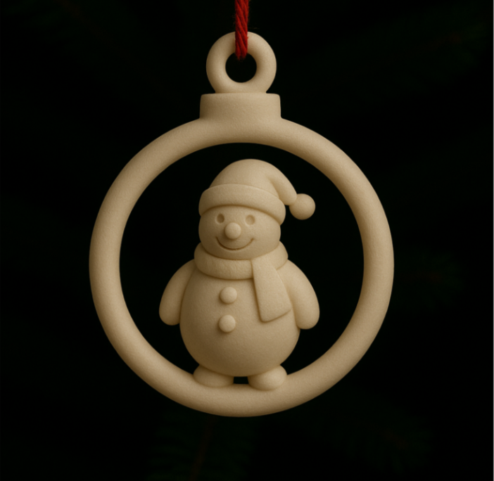 Adorno para el árbol de Navidad- Muñeco de Nieve-2