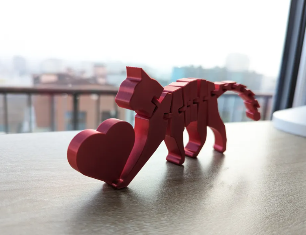Figura decorativa Flexicat con corazón - San Valentín-2