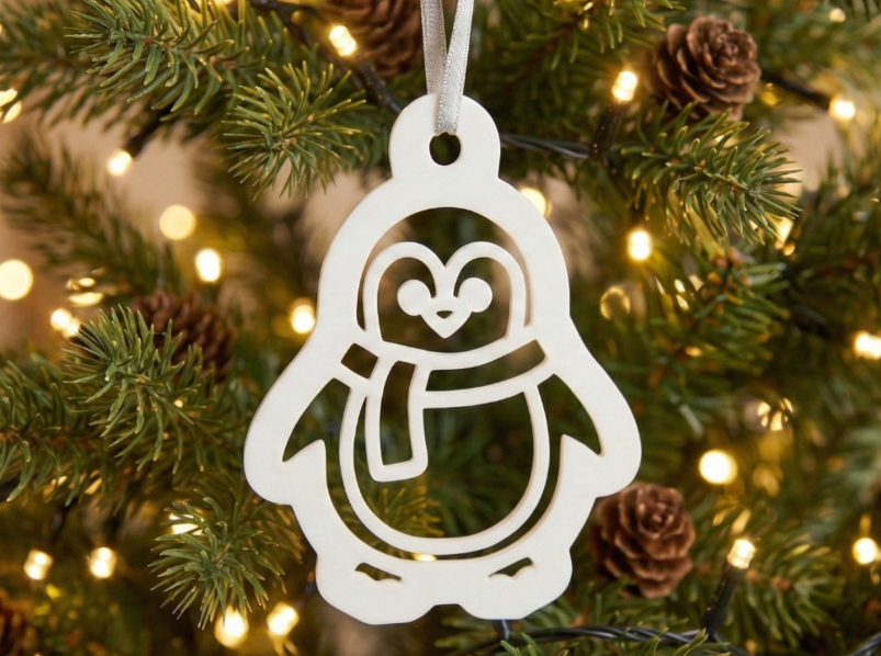 Adorno Decoración de pingüino navideño-0