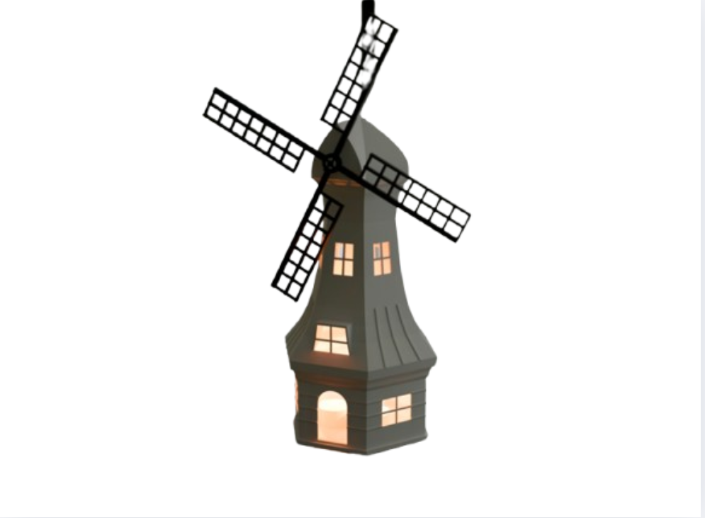 Portavelas con forma de Molino-0