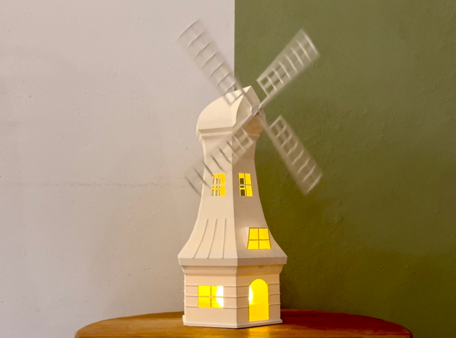 Portavelas con forma de Molino-2