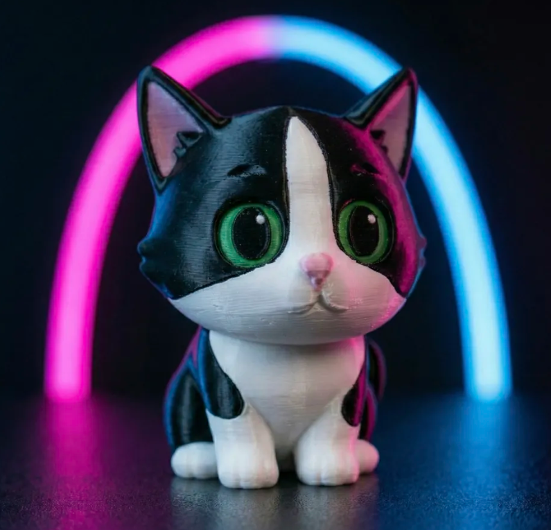 Figura miniatura gato tuxedo -2