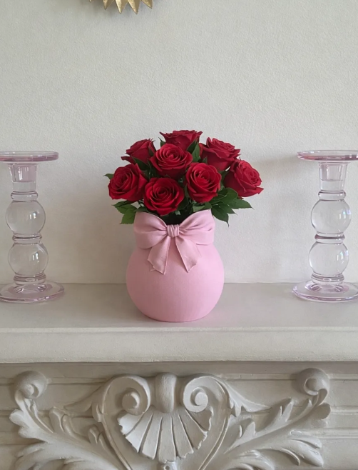 Jarrón con lazo - San Valentín -2