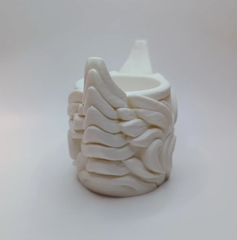 Macetero Decorativo Hogar- Forma Alas 9 cm Blancas-4