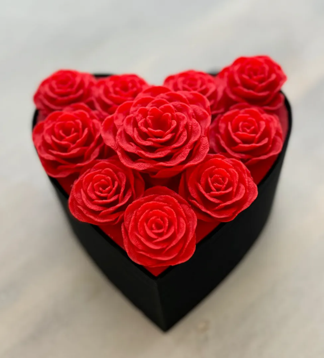 Caja de corazón Rosas eternas - San Valentín-2