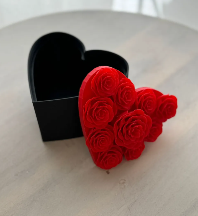 Caja de corazón Rosas eternas - San Valentín-3