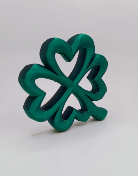 Decoración - Trébol de corazones de la suerte-2