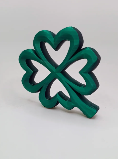 Decoración - Trébol de corazones de la suerte-3