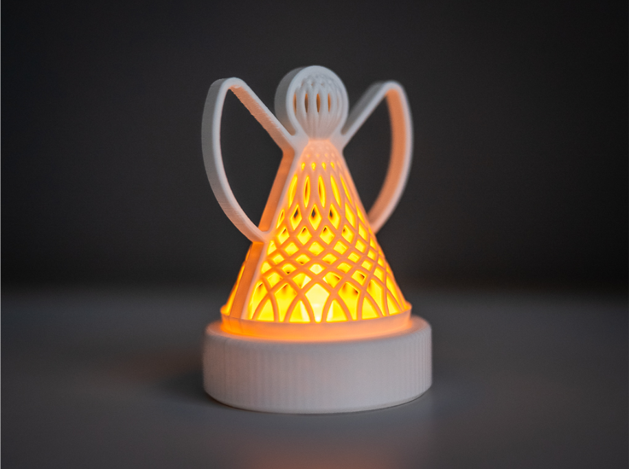 Portavelas LED- Ángel Navideño-2