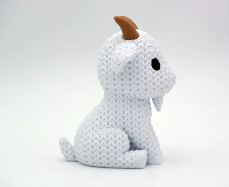 Mini Figura - Cabra Estilo Tejido-3
