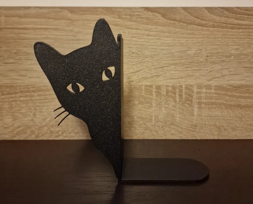 Decoración Sujeta libros - Gato asomándose-3