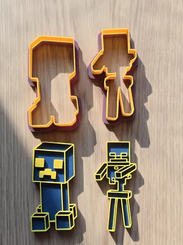 Cortadores De Galletas Esqueleto Y Creeper Minecraft (2 Und)-2