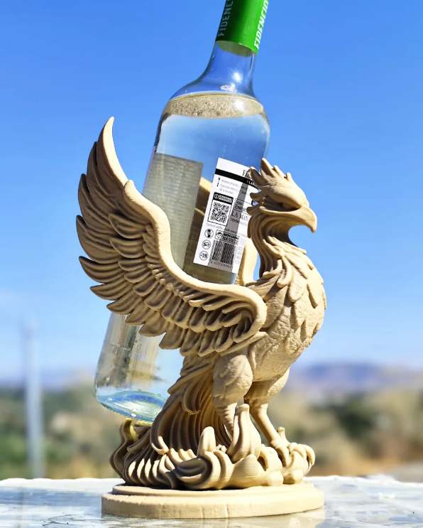 Porta Vino - Diseño Ave Fénix-2