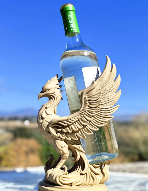 Porta Vino - Diseño Ave Fénix-3
