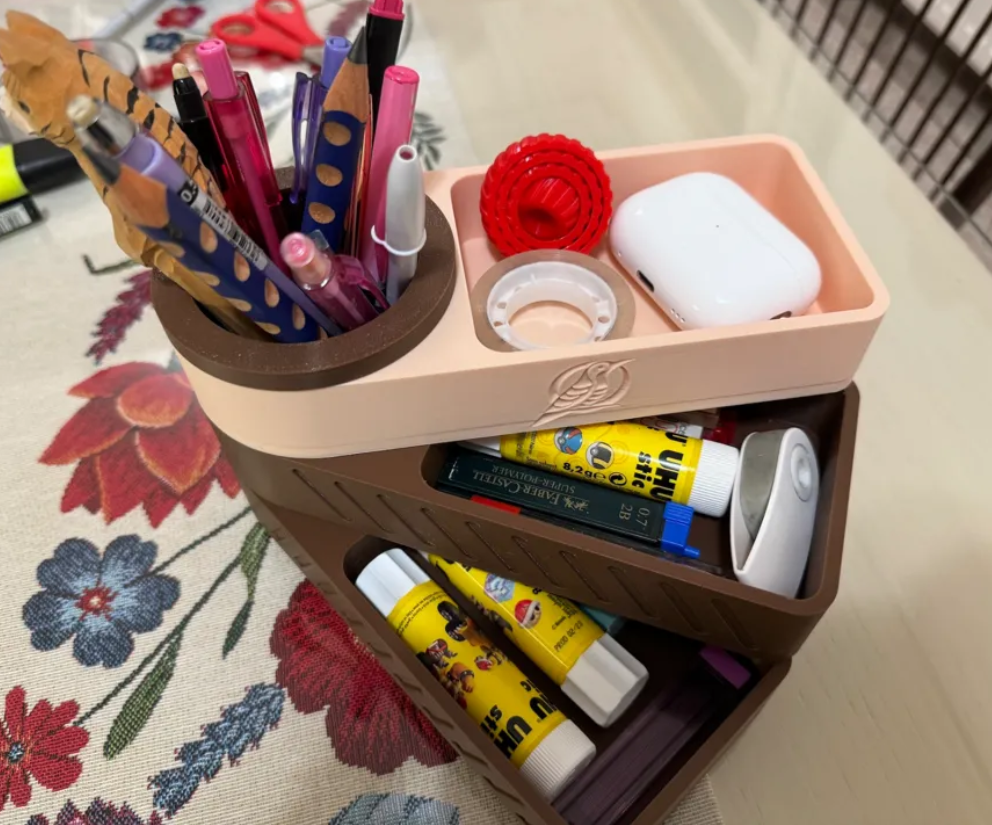 Organizador de escritorio con pisos giratorio-2