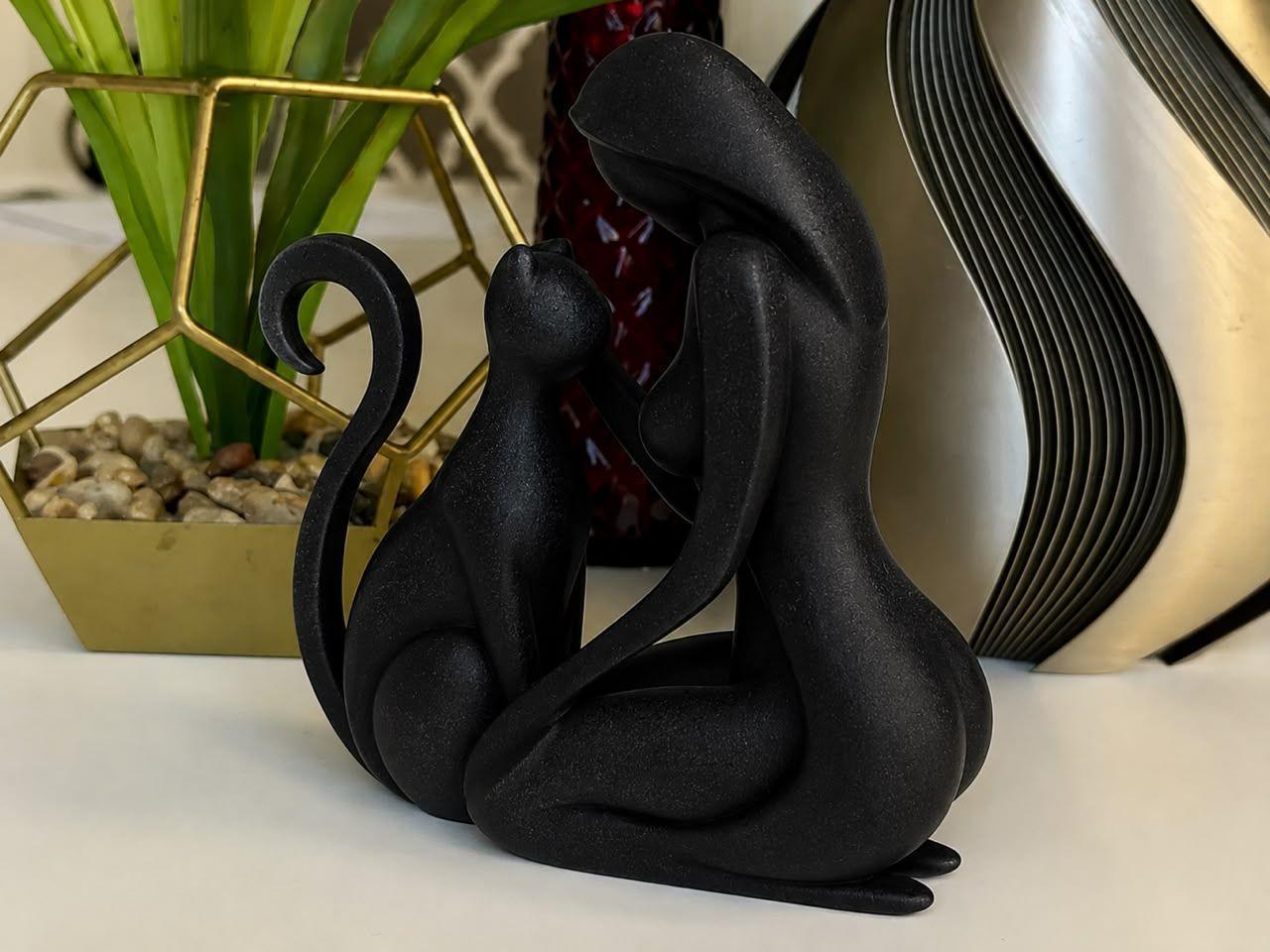 Decoraci n Amor Felino Negro-1
