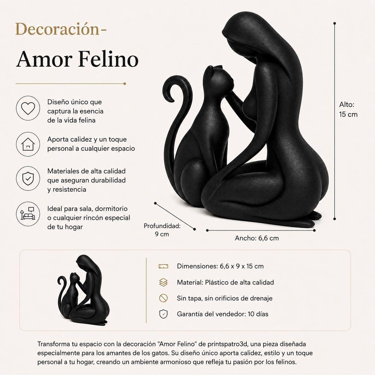 Decoraci n Amor Felino Negro-2