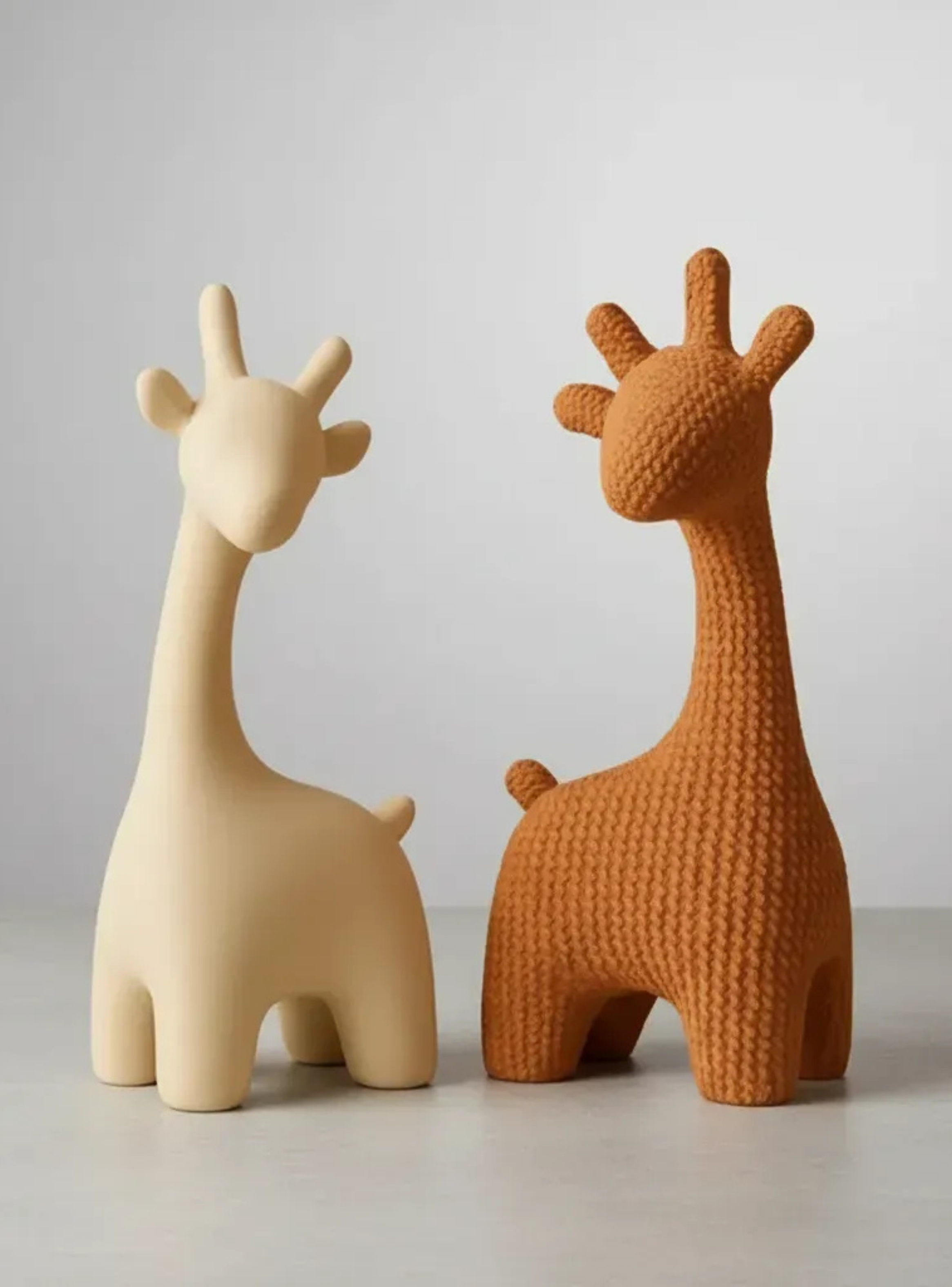 Escultura Minimalista Prints Patro - Jirafas estilo Tejidas-1