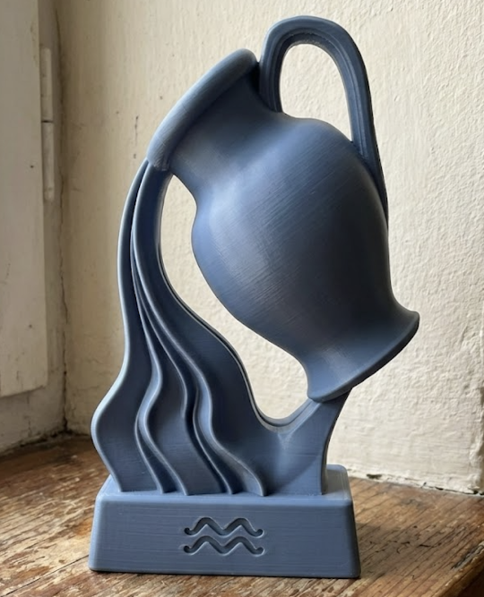 Escultura Decorativa Prints Patro- Busto del Zodíaco Acuario-5