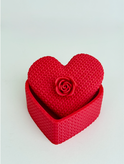 Caja de San Valentín- Corazón Tejido-2