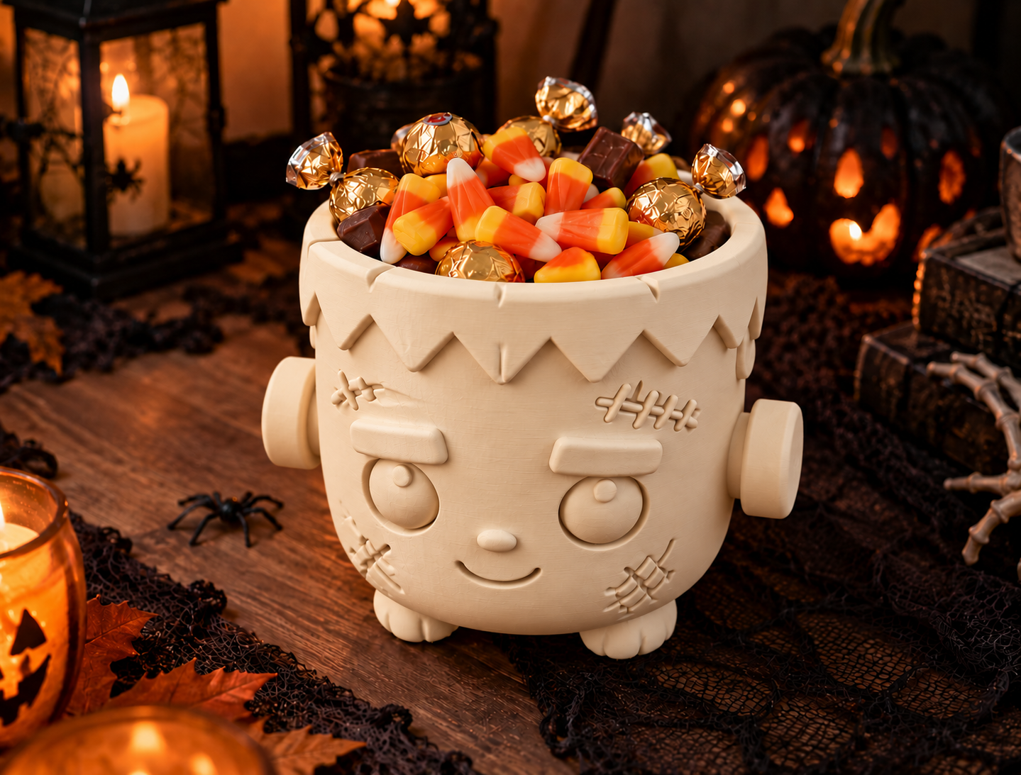 Bowl Decorativo- Frankie Dulcero Halloween 18 cm Beige-4