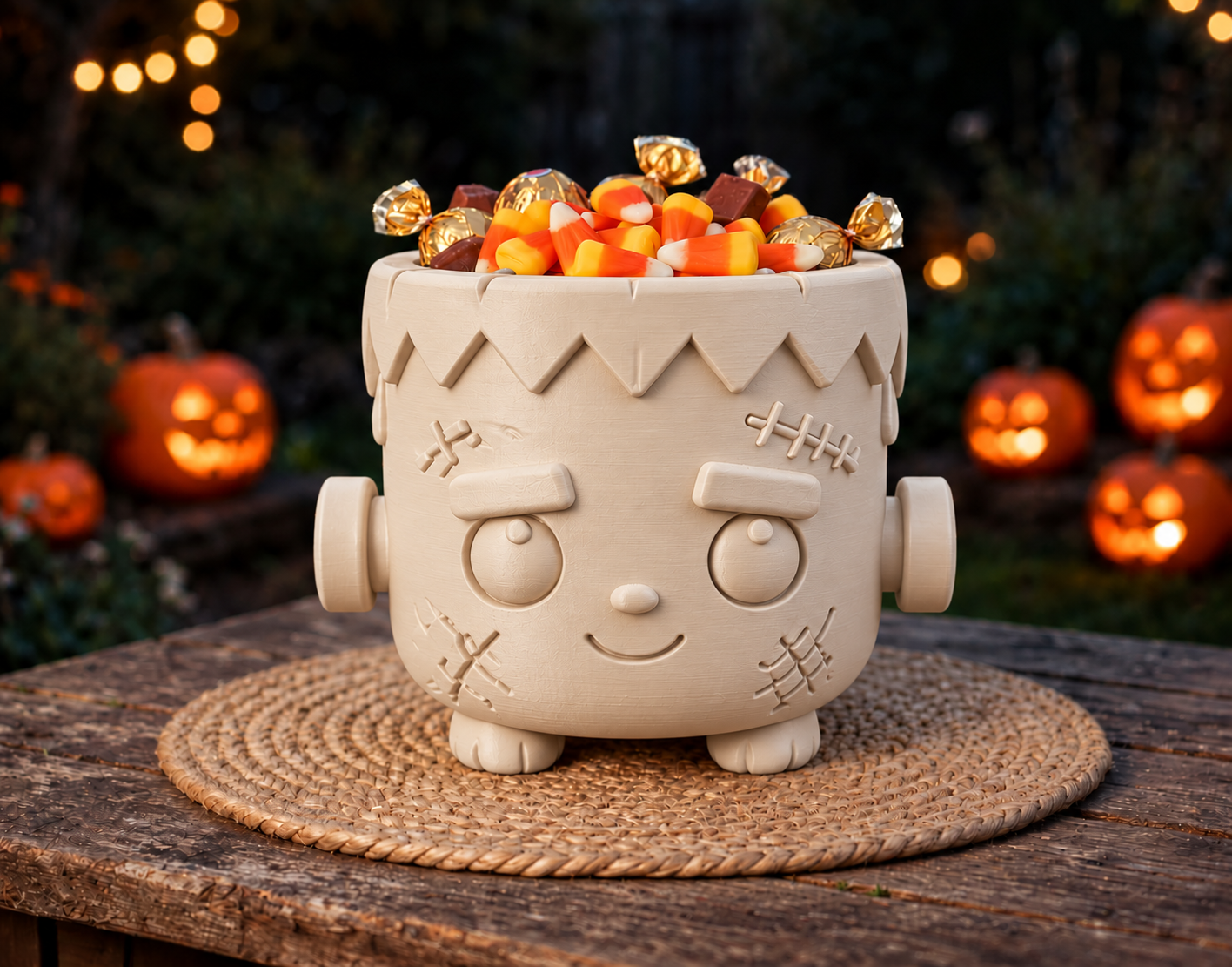 Bowl Decorativo- Frankie Dulcero Halloween 18 cm Beige-5