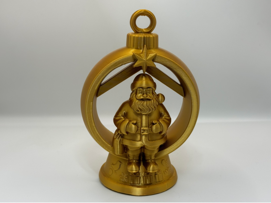 Adorno para el Árbol de Navidad- Papá Noel Dorado-0