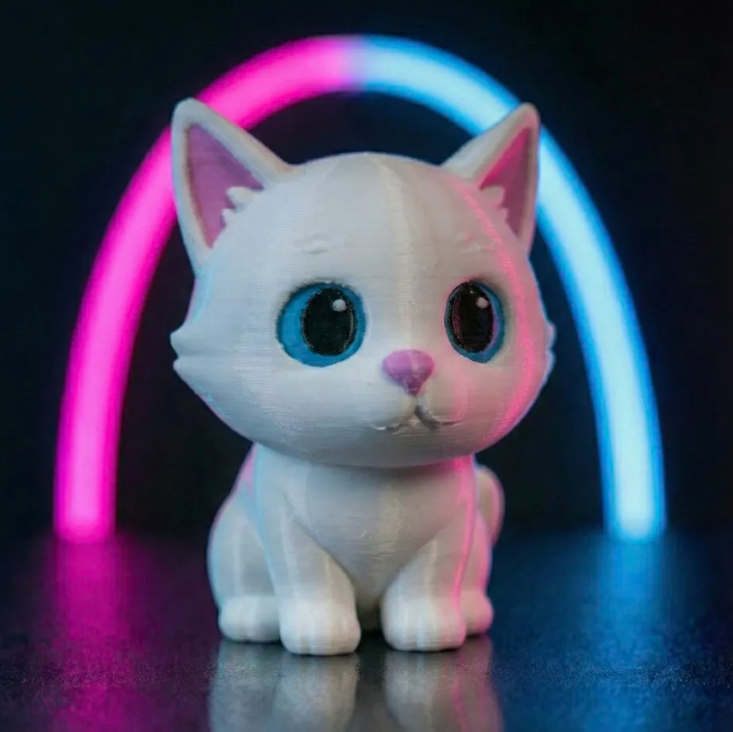 Figura miniatura gato blanco-2