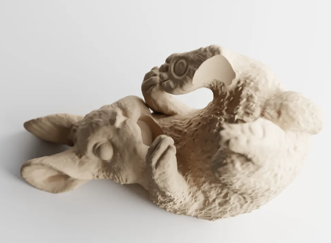 Figura conejo - Porta botellas-4