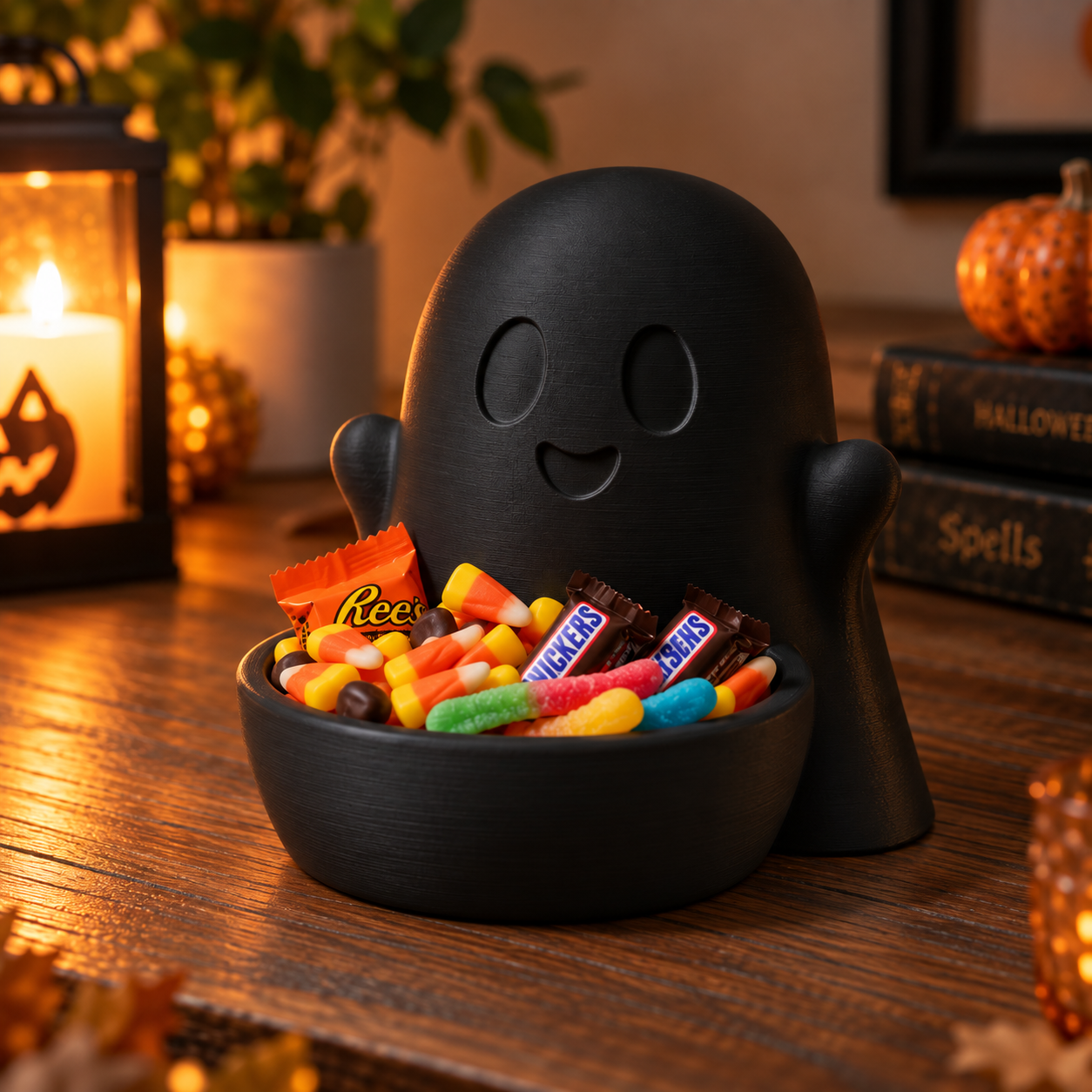 Bowl Decorativo- Fantasma Adorable 15 cm Negro -2