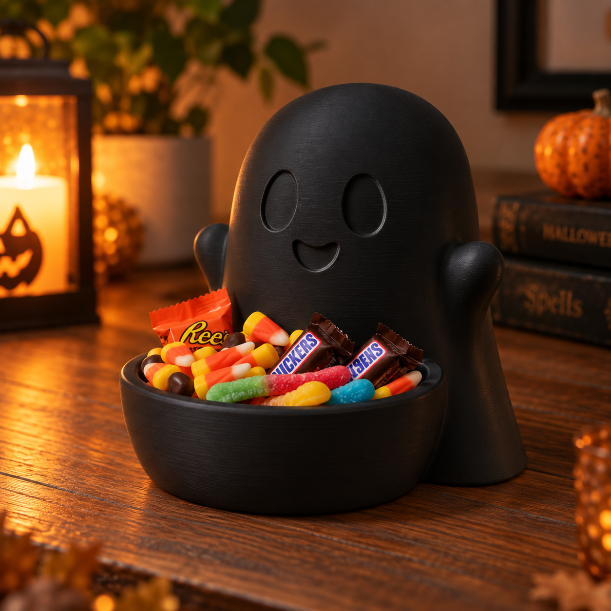 Bowl Decorativo- Fantasma Adorable 15 cm Negro -5