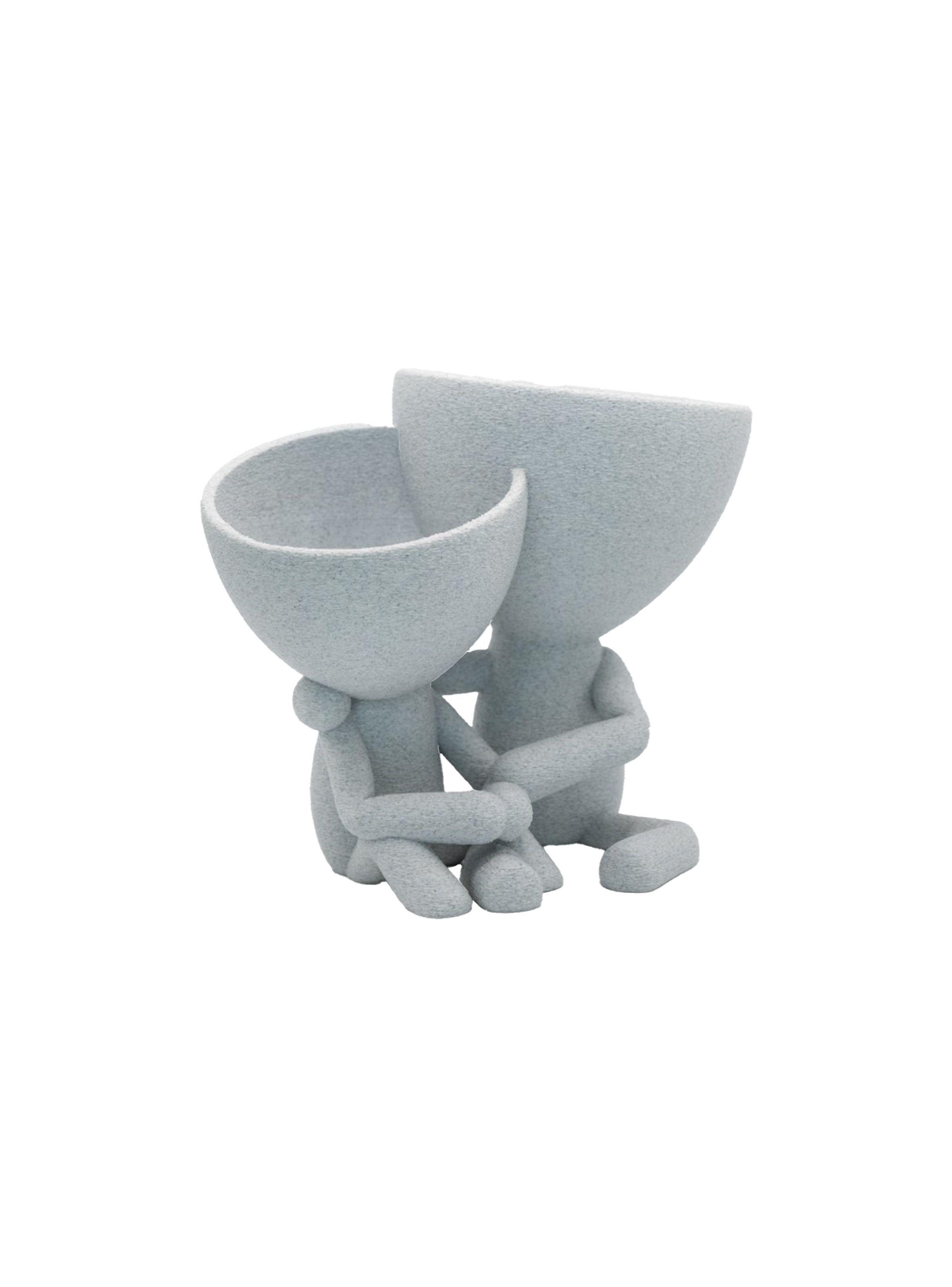 figura decorativa Macetero madre e hijo-3