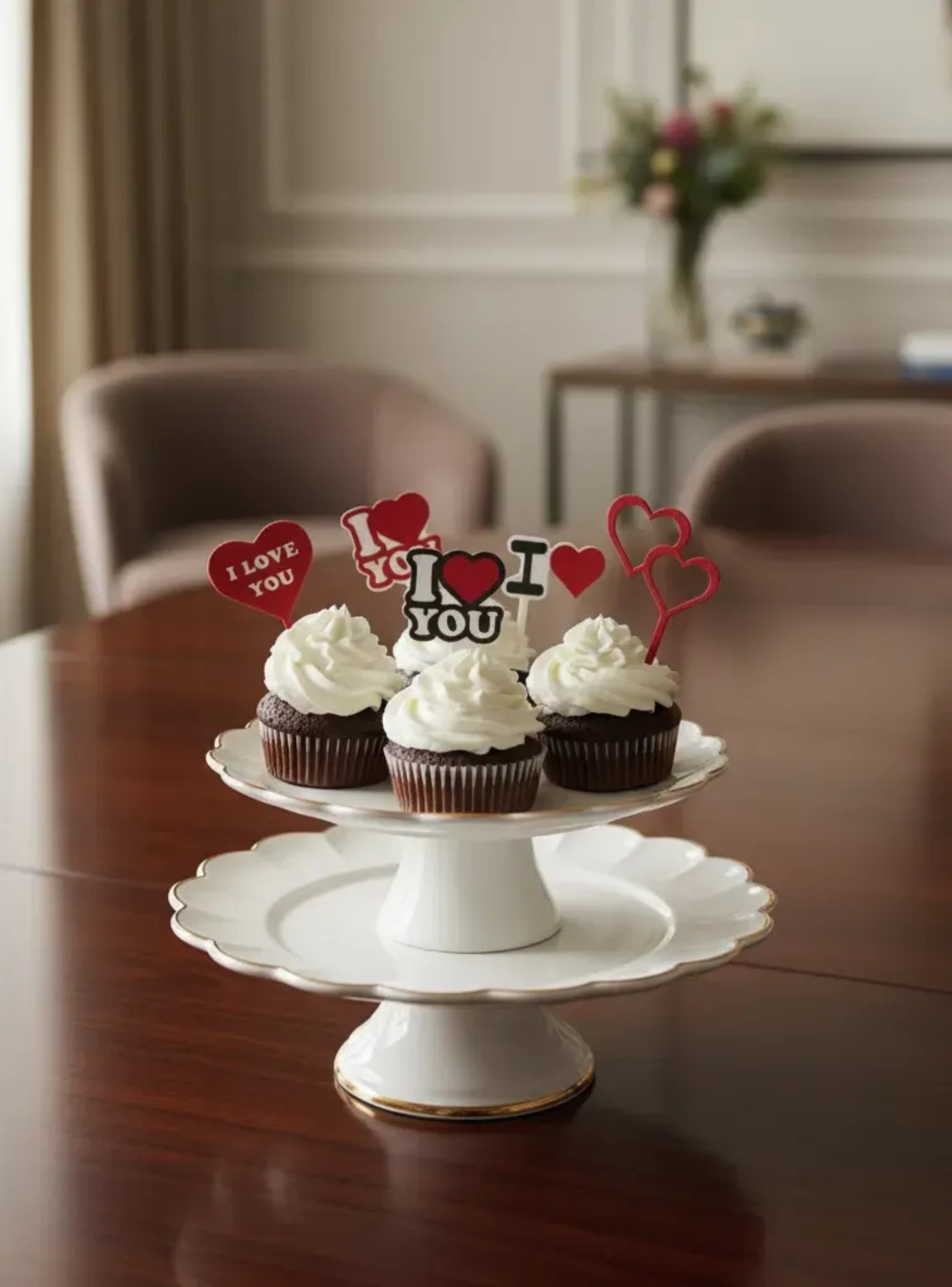 Adornos para cupcakes de San Valentín pack de 5-2