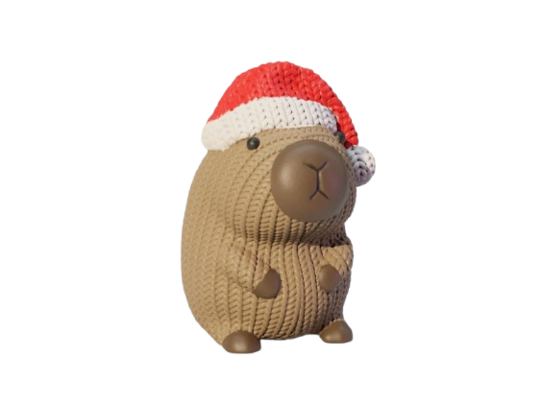 Figura - Capibara de Navidad-2