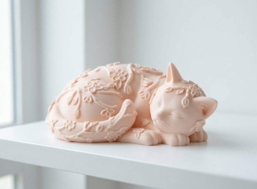 Escultura Decorativa- Gato Sakura -2