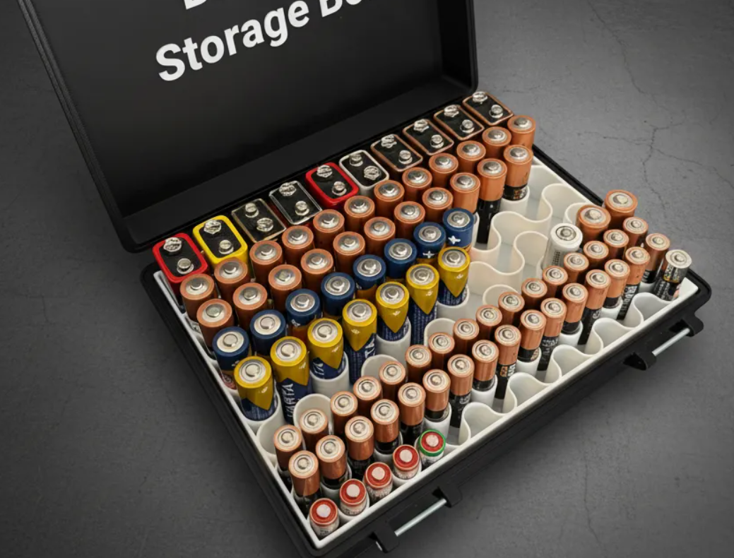 Caja de almacenamiento de baterías (para 118 baterías) -3