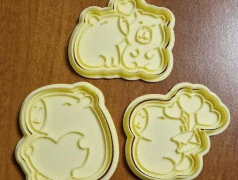 Cortadores galletas Capibaras amor- San Valentín (pack 3 un)-2