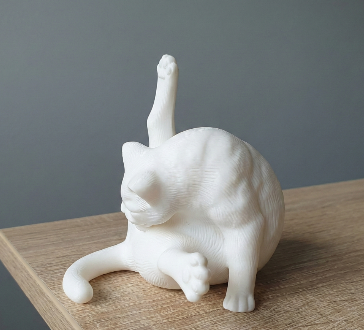 Figura Decorativa- Felino Bañándose -2