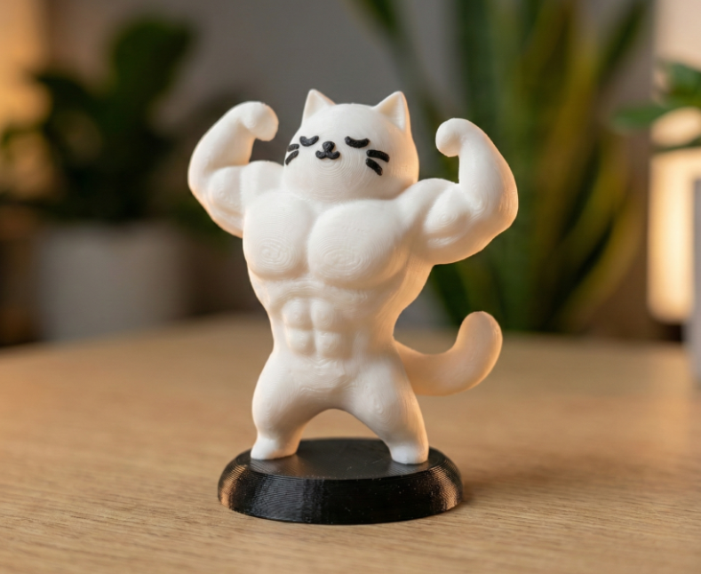 Figura Decorativa- Gato Culturista -2