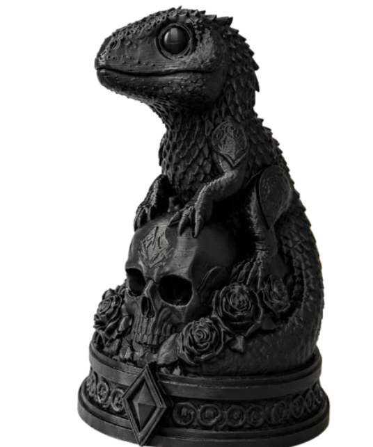 Escultura Elegante Prints Patro- Gecko Necro -1