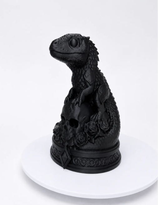 Escultura Elegante Prints Patro- Gecko Necro -4