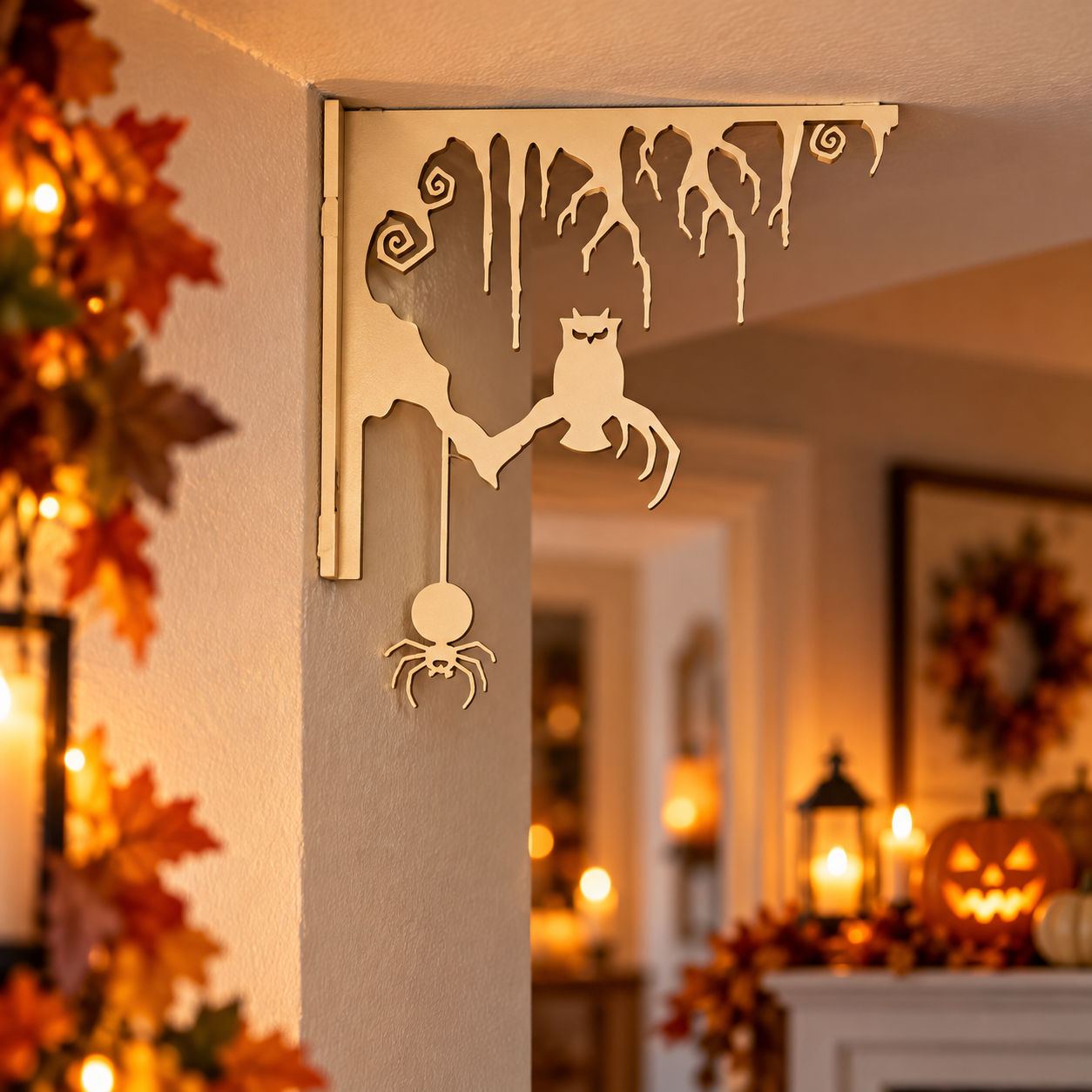Decoración Halloween Prints Patro - Esquinero Door Corner Beige-0