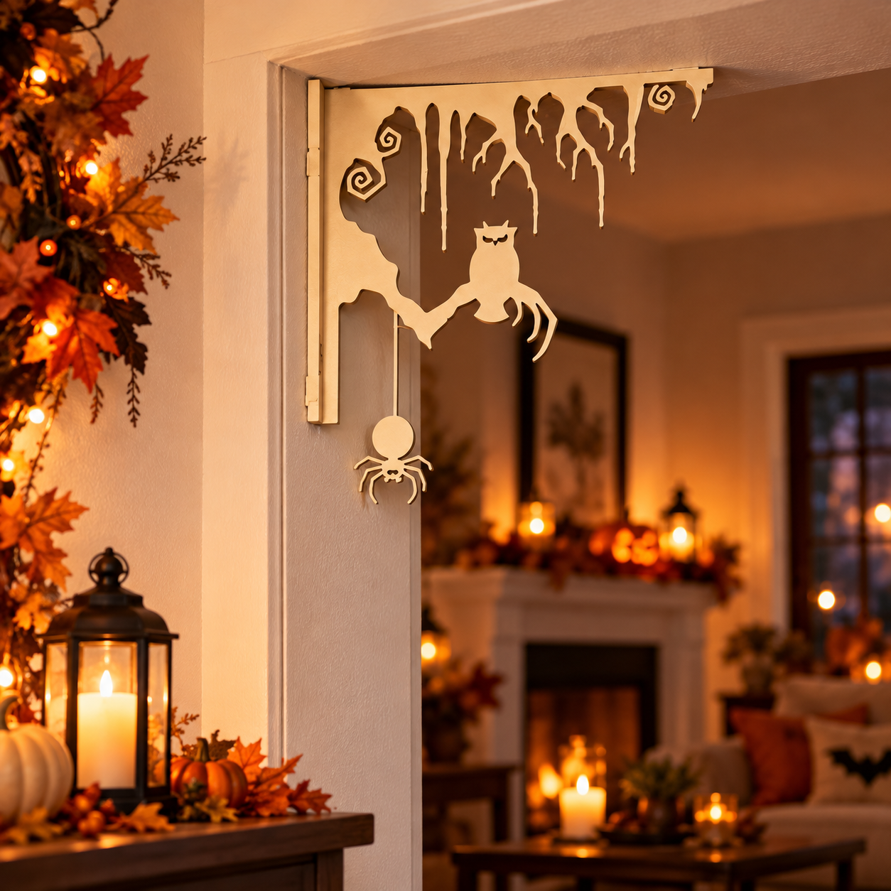 Decoración Halloween Prints Patro - Esquinero Door Corner Beige-2