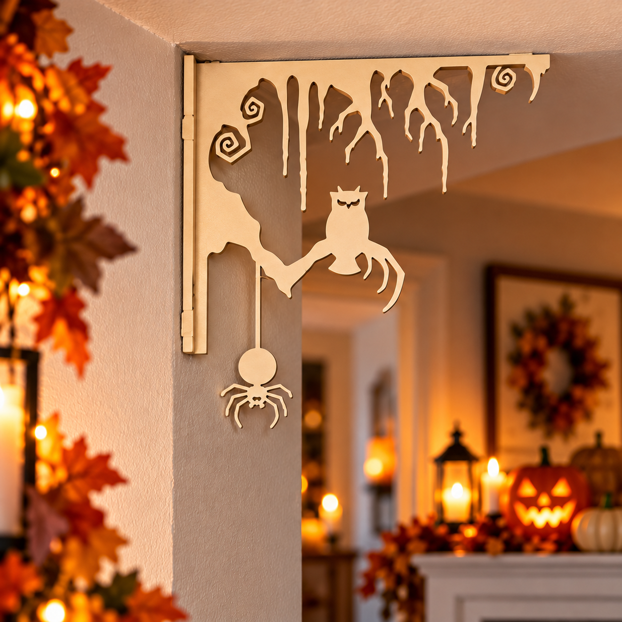 Decoración Halloween Prints Patro - Esquinero Door Corner Beige-4