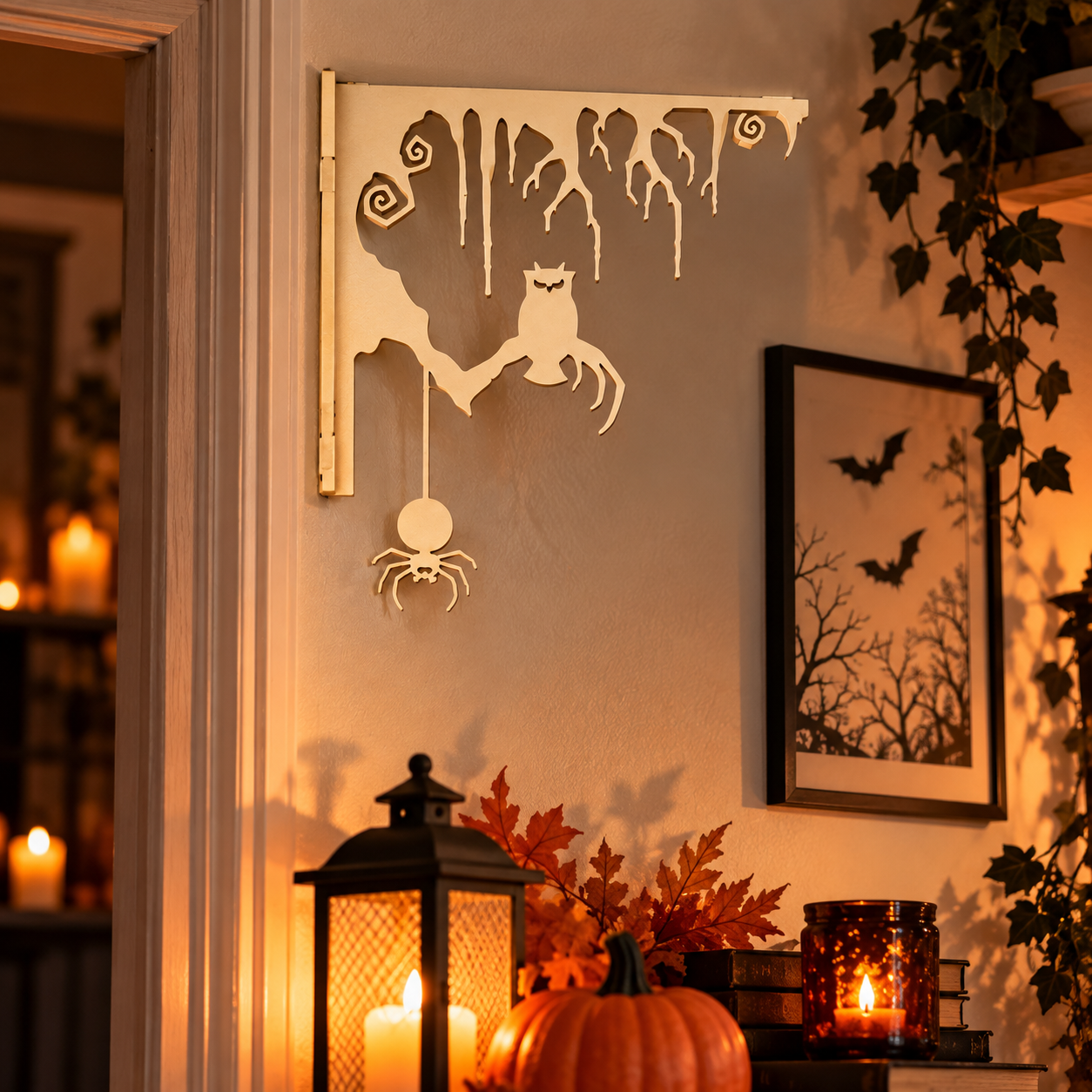 Decoración Halloween Prints Patro - Esquinero Door Corner Beige-5