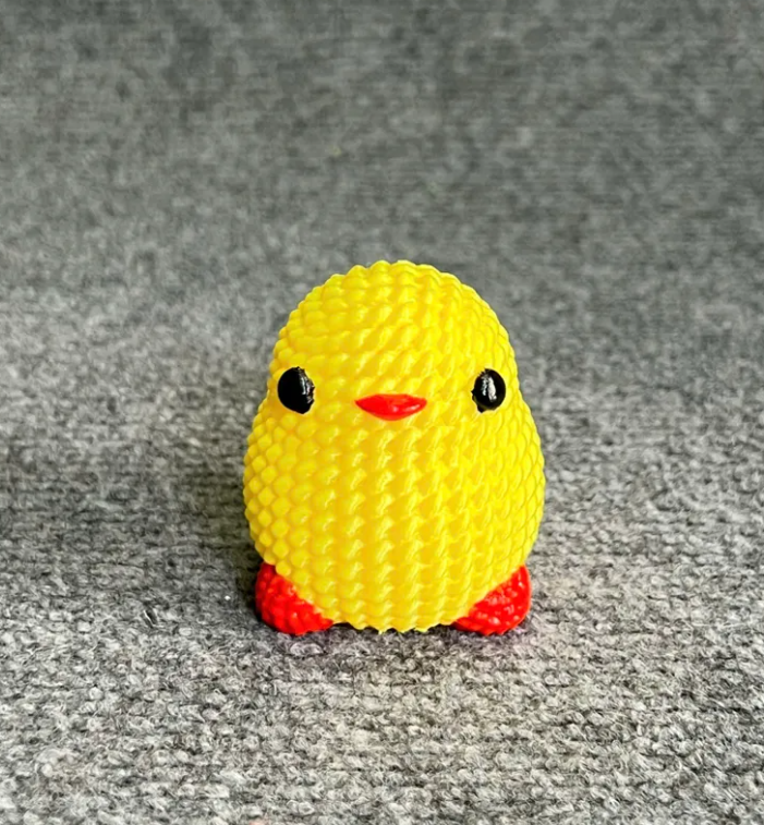 Figura pollito adorable estilo tejido-2