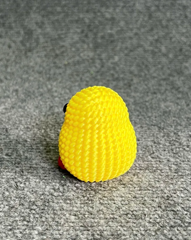 Figura pollito adorable estilo tejido-3